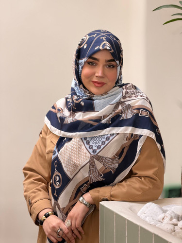 روسری حریر ابریشم تویل وارداتی برند هرمس قواره ۱۲۵