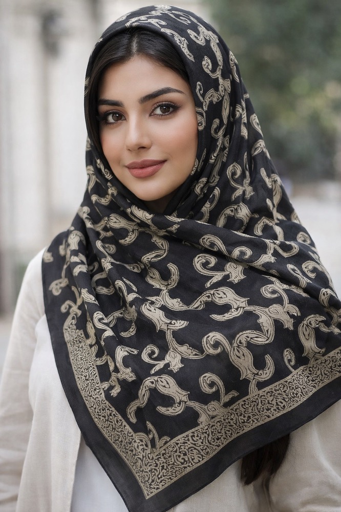 روسری دووره وارداتی آستک قواره ۱۳۰