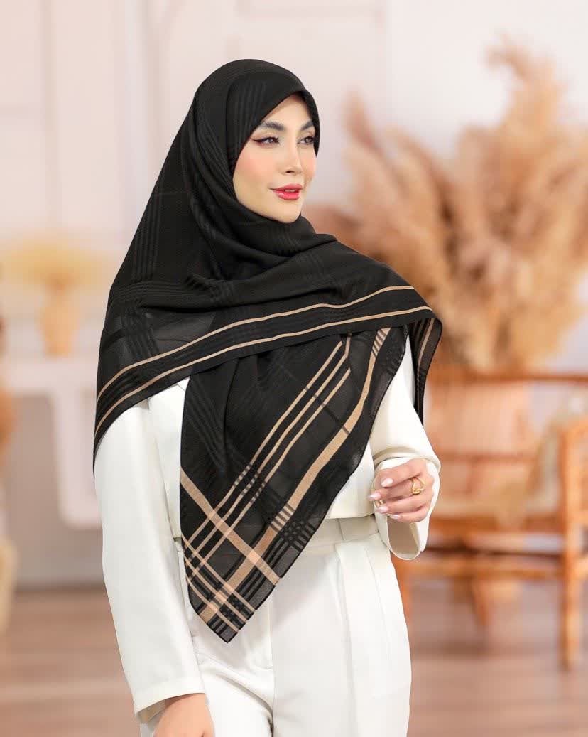 روسری مشکی وارداتی ترک آسگولاس قواره ۱۲۵