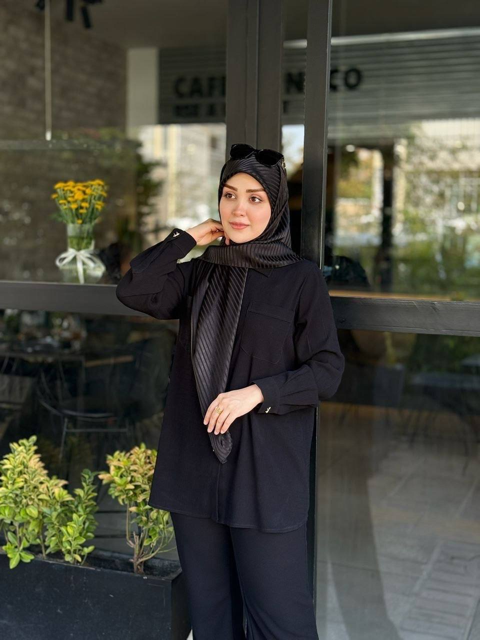 روسری ژان ژان خطی ترک قواره ۱۰۰