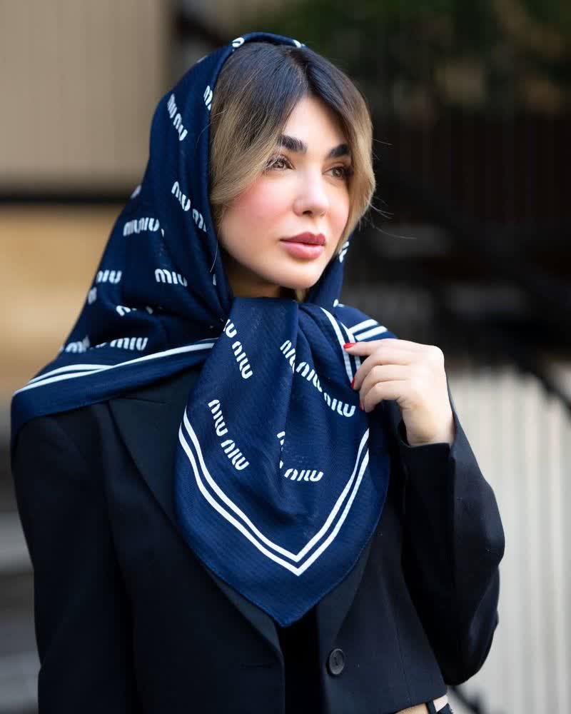 روسری نخ اسکالراعلا برند  قواره ۱۰۰