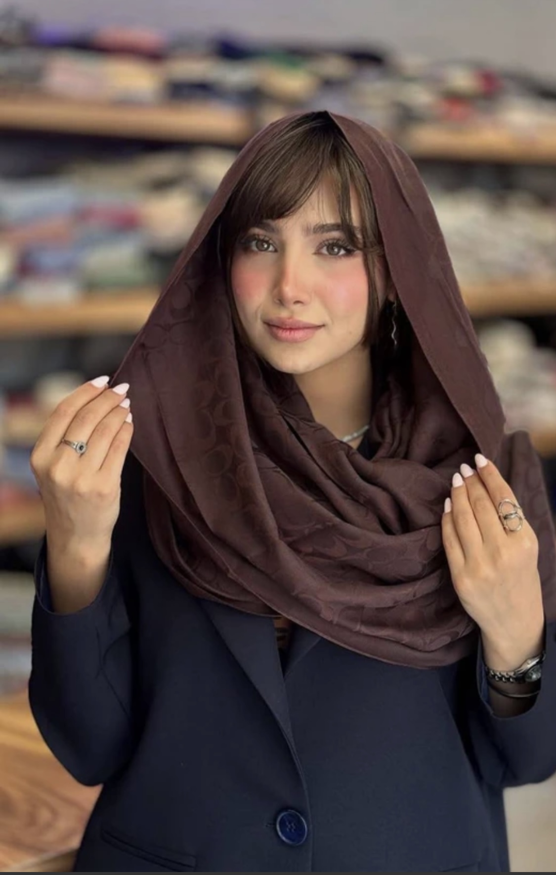 شال ژاکارد ابریشم اعلا